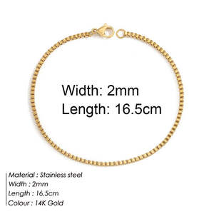 Braccialetto a catena a forma di serpente in acciaio inossidabile con gioielli minimalisti all'ingrosso bracciale a catena sottile a spina di pesce placcato in oro per ragazze da donna - Product Image 6