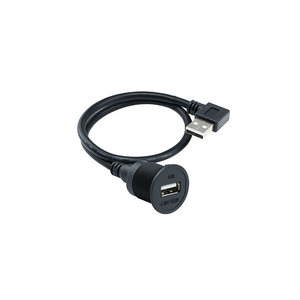 Connecteur femelle USB 2.0 <span class=keywords><strong>M22</strong></span> avec câble d'extension, contacts en cuivre, boîtier en nylon - Product Image 3