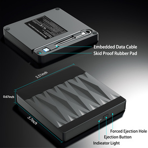 Lecteur Blu-ray externe, lecteur Blu-ray/DVD externe pour PC, <span class=keywords><strong>graveur</strong></span> Blu-ray externe avec câble d'extension USB 3.0 Type-C - Product Image 3