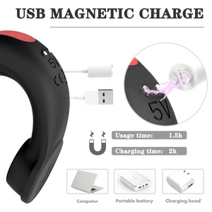 Anneau vibrant <span class=keywords><strong>pour</strong></span> pénis en forme de U à double face, télécommandé, jouet sexuel <span class=keywords><strong>pour</strong></span> hommes - Product Image 3