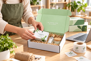Cartons d'expédition vertes personnalisées imprimées sur mesure en carton ondulé recyclable pour la logistique des boutiques en ligne - Product Image 3