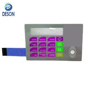Superposición gráfica de membrana ignífuga personalizada Deson con teclado de superposición de etiquetas de policarbonato de ventana transparente para Decoración - Product Image 3