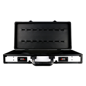 Caja de herramientas multifunción <span class=keywords><strong>para</strong></span> peluquería profesional, caja de almacenamiento de herramientas de salón de gran capacidad de aluminio blanco con cerradura - Product Image 2