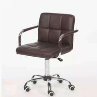 Chaise de bureau à domicile noire avec base pivotante Silla De Oficina chaise sur roues pour coiffeurs et salon de beauté chaise rotative