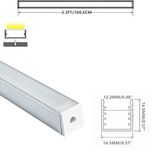 Chất lượng cao PC khuếch tán nhựa endcaps Alu U kênh cho LED Strip ánh sáng kênh đùn nhà ở Trắng nhôm Led hồ sơ - Product Image 6