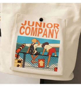 Medium Cotton Tote <b>Bag</b> Custom Logo <b>Large</b> Capacity Reusable <b>Beach</b> Shopping <b>Bag</b> Fast Delivery Folding Style for Daily Travel Use - Product Image 6