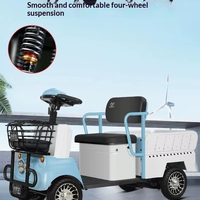 Nouveau scooter électrique à 4 roues pour personnes âgées, capacité de charge lourde de 200 kg avec panier de rangement pour le transport de marchandises
