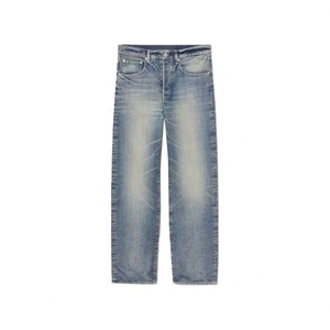 Jeans de Hombre al por Mayor, Estilo Simple, Clásico, Casual, de Pierna Recta, Lavado Vintage, Color Azul - Product Image 1
