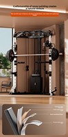 Machine d'entraînement multifonctionnelle intégrée en acier pour petits oiseaux, rack à squats, crossover de câbles, équipement de gym à domicile, cadre complet