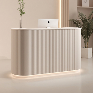 Bàn tiếp tân tùy chỉnh Thẩm mỹ viện quầy Nail Salon tròn Spa bàn tiếp tân Thẩm mỹ viện Bàn phía trước - Product Image 6