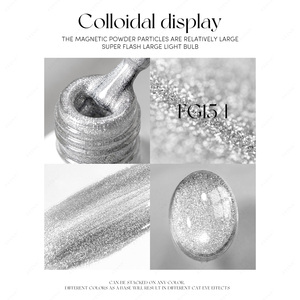 JTING Fresh Drop Platinum Crystal Cat Eye Gel, Esmalte de Uñas con Efecto Magnético de Una Sola Capa, Sin Grisacencias, Sin HEMA, OEM ODM - Product Image 3