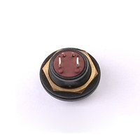 Toowei Ip67 Interrupteur à bouton lumineux étanche Mini interrupteurs à bouton-poussoir en plastique de 12mm avec lumière LED (Rouge)