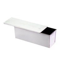 Moule à pain en alliage d'aluminium antiadhésif de 450g Moule à pain en acier au carbone avec couvercle pour plateaux de cuisson pour les acheteurs commerciaux alimentaires