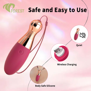 TTフォレスト 10段階速度調整 防水シリコン製ミニクリトリスGスポット膣バイブレーター USB充電式 ワイヤレスポータブルバイブレーター - Product Image 3