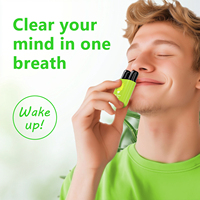 Bâtonnet nasal à l'huile essentielle de romarin pour une meilleure concentration et une meilleure mémoire, soulagement du stress, parfum aux herbes, aide pour le travail et les études
