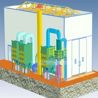 Cabina de Sandblasting Automática para Camiones Cisterna |   Cámara de Pulverización Industrial de Alta Eficiencia con Certificación CE y Colector de Polvo