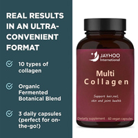 Capsules de peptides multi-collagènes en marque privée OEM, sans OGM, complément alimentaire de qualité alimentaire pour adultes