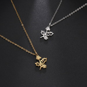 MC702 Vente en gros Acier inoxydable Plaqué or 18 ct Cadeaux d'anniversaire Bijoux floraux 12 mois Collier pendentif fleur de naissance Marguerite Rose - Product Image 4