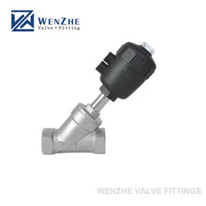 Pneumatischer Edelstahl antrieb 2/2-Wege-Edelstahlgewinde Kunststoffkopf-Winkels itz ventil - Product Image 2