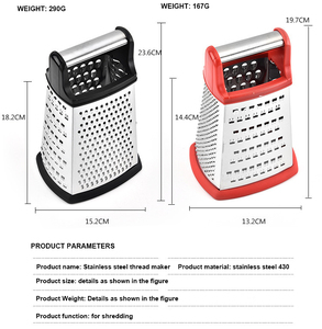 Coupe-légumes de cuisine tridimensionnel professionnel en acier inoxydable avec <span class=keywords><strong>4</strong></span> <span class=keywords><strong>côtés</strong></span> et outil de déchiquetage de fruits - Product Image 6