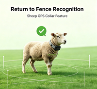 Kerah GPS Virtual Fence Lorawan Baru untuk Ternak, Kerah Kejut Listrik Khusus untuk Domba, Pagar Elektronik Pelacak