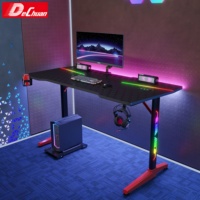 Bureau de jeu RGB en gros avec porte-gobelet et crochet pour casque, 2 tailles