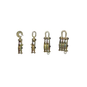 Fundição Roda De Aço Roldana Gancho Tipo Içando Bloco De Elevação Cabo Puxando Polia Para Construção Içando Tackle - Product Image 1