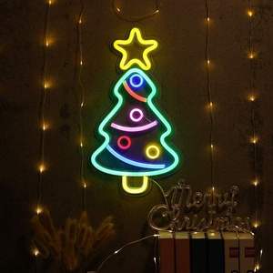 ป้ายไฟนีออนซานตาคลอสสำหรับตกแต่งผนังป้ายไฟคริสต์มาสอีฟ - Product Image 2