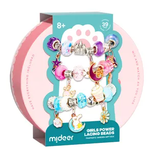 mideer girls power lacing beads-fantastic garden gift box decorative diy beads and charms for jewelry making