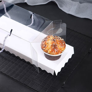 Caja de pastel rectangular transparente desechable de Pvc biodegradable de Navidad personalizada de fábrica para <span class=keywords><strong>Sushi</strong></span> Sandwich Donut - Product Image 3