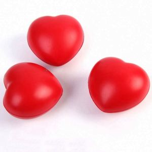 Ballon anti-stress en forme de cœur avec logo imprimé rouge, cadeaux promotionnels - Product Image 4