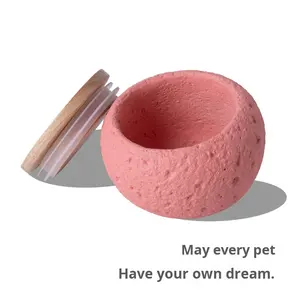 قطرة دمعة خيزران حديثة رماد من أجل القطط والكلاب-جرة شمعة تذكارية محكمة الغلق مقاومة للماء صديقة للبيئة - Product Image 2