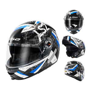 <span class=keywords><strong>Casco</strong></span> de motocicleta Unisex <span class=keywords><strong>LS2</strong></span> <span class=keywords><strong>FF370</strong></span>, visera doble para todas las estaciones, cara abierta, fibra de carbono, Material ABS, protección solar para montar, nuevo - Product Image 1