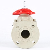 Vanne à diaphragme manuelle en plastique PP PPH DN50, type boule/porte, pour l'industrie chimique liquide, certifiée ISO9001