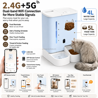 Distributeur automatique de nourriture pour animaux de compagnie avec caméra, programmable, verrouillage automatique, compatible Tuya, pour plusieurs animaux