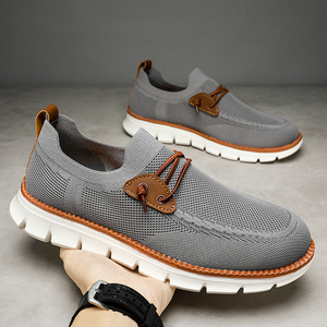 Men's Trendy Breathable Woven Walking <b>Shoes</b> With Adjustable Draw String Casual Outdoor Lightweight Business <b>Shoes</b> - Product Image 5