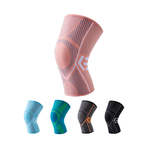 Bretelles de genou colorées de Compression de vente chaude avec des genouillères en cuivre à manchon anti-dérapant - Product Image 1