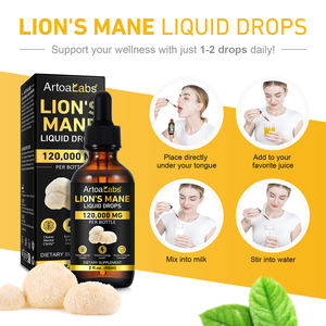 Hete Aanbieding Biologische Leeuwenmanen Vloeibare Druppels Leeuwenmanen Paddenstoel Supplement voor Geheugen Concentratie Helderheid Hersenen Booster Immuunsysteem Ondersteuning - Product Image 3