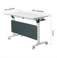Bureau d'étude ergonomique mobile, réglable en hauteur, pliable, avec roulettes, pour bureau à domicile et espace de travail collaboratif