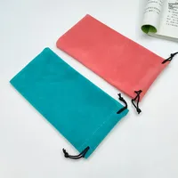 Lunettes de soleil carrées à la mode écologiques et pochette à lunettes avec tissu de flocage pour le stockage de bijoux de bracelet de téléphone