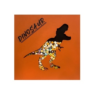 JZ grand moderne 3D dinosaure mur Art giclée abstraite affiche murale encadrée enfants chambre décor moderne imprime peinture - Product Image 1