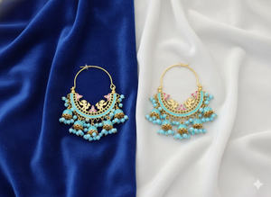 Pendientes Jhumka de Diseño Antiguo con Alto Pulido Dorado, Joyería Tradicional Étnica de Diseño para Mujer - Product Image 2