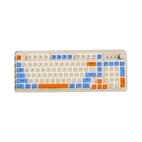 Clavier à membrane sans fil EWEADN V1 98 touches, trois modes 2.4G, Bluetooth, USB, rétroéclairage arc-en-ciel, saisie silencieuse, clavier de bureau et de maison