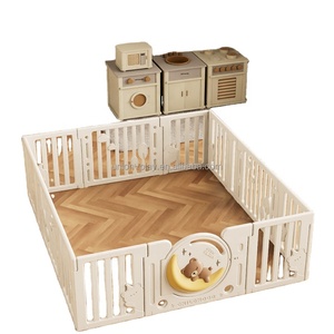 Hot Sale Box Hek Baby Play Opvouwbare Indoor Kids 'Plastic Full Sets Corrales Para Bebes Box Met Glijbaan En Schommel - Product Image 1