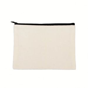 Student School <b>Canvas</b> Zipper Storage Bags DIY Blank Craft Cosmetic Cotton Pouches Custom Household Watch Pencil Bag - Product Image 2