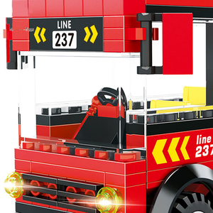 229 Viên Gạch Moc Khối Xây Dựng Xe Buýt Thành Phố Sáng Tạo Tự Làm Đồ Chơi Lắp Ráp Mô Hình Tĩnh Cho Xe Hơi Làm Quà Tặng Cho Trẻ Em - Product Image 3
