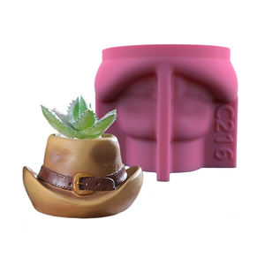 <span class=keywords><strong>Chapeau</strong></span> <span class=keywords><strong>de</strong></span> Cowboy américain vintage forme DIY silicone béton ciment plâtre cire gypse argile plâtre résine époxy moule - Product Image 6