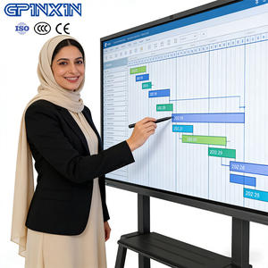 Tableau blanc interactif de 55, 65 et 75 pouces pour l'éducation : écran LCD 4K anti-reflets, tactile 20/40 points et haute visibilité en classe - Product Image 1