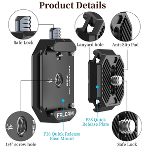 Ulanzi FALCAM F38 evrensel <span class=keywords><strong>DSLR</strong></span> kamera Gimbal arca-swiss hızlı bırakma plakası kelepçe hızlı anahtarı <span class=keywords><strong>Tripod</strong></span> kaymak montaj adaptörü - Product Image 3