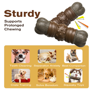 Usine En Gros Super Résistant Aux Morsures Grinçant Os Forme Propre Dentition Meilleur Compagnon Chien Jouets - Product Image 2